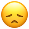 Disappointed Face emoji on Apple